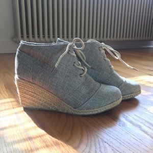 Boho Lace-Up Wedge Heels